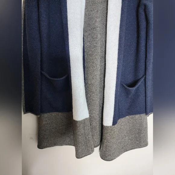 Cashmere Cashmere open color block cardigan size S 100%cashmere NWOT - Picture 6 of 12